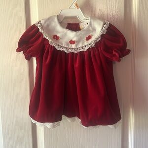 Little Billy Red and White Baby Dress